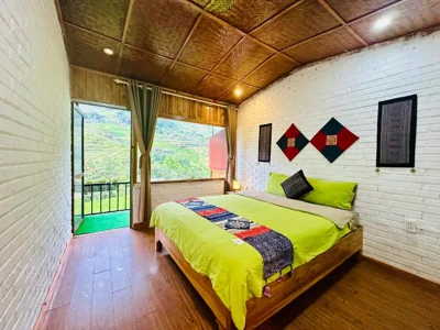 Double Room with Mountain View — Tavan Paddy Field Homestay