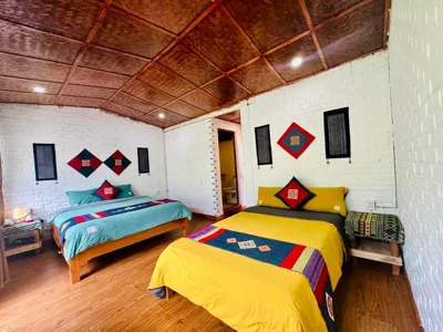 Family Room with Mountain View — Tavan Paddy Field Homestay